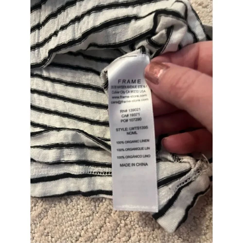 FRAME Linen Striped Tank Top - Picture 3 of 4